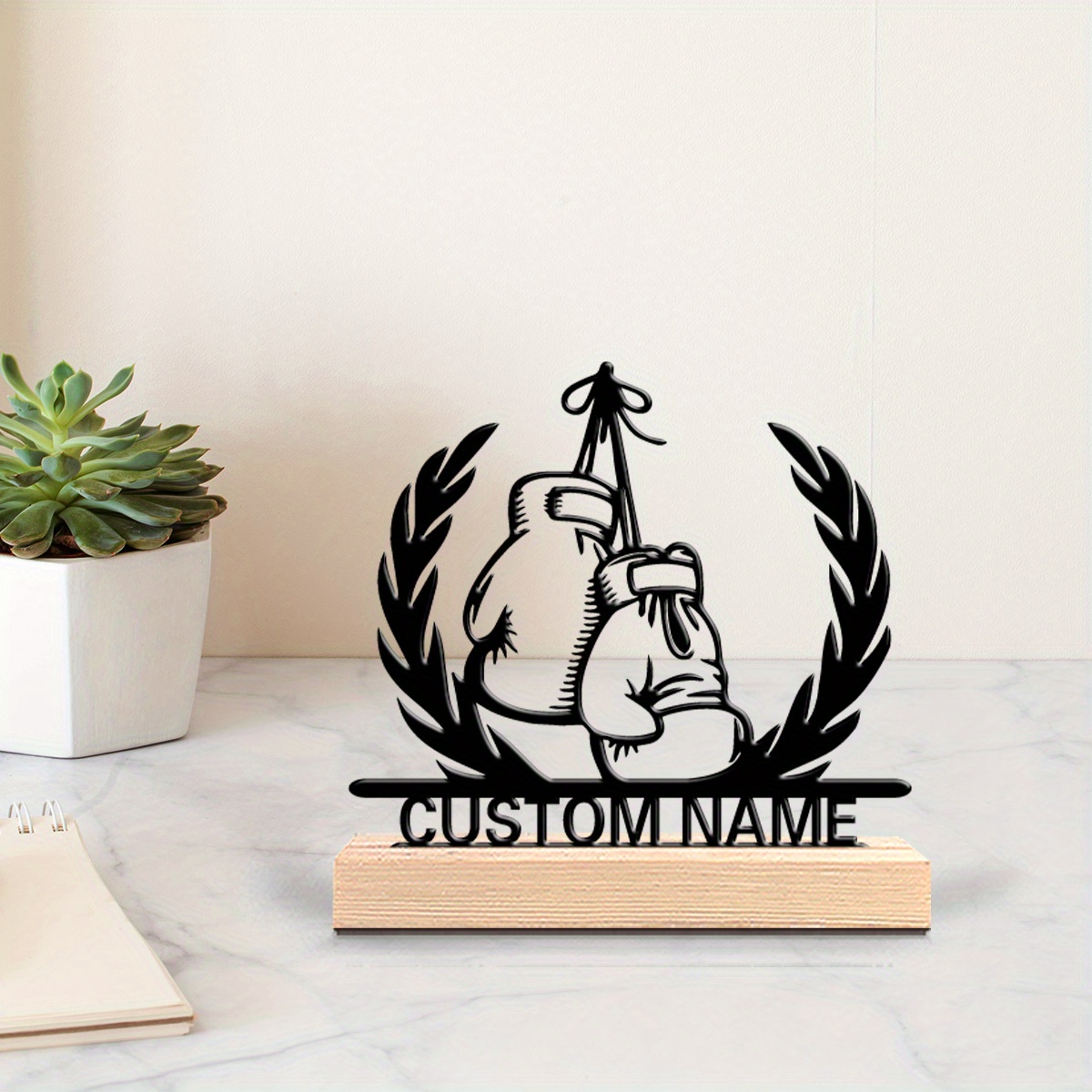 Home Gym Names - Statue de Boxeur Personnalisée en Métal