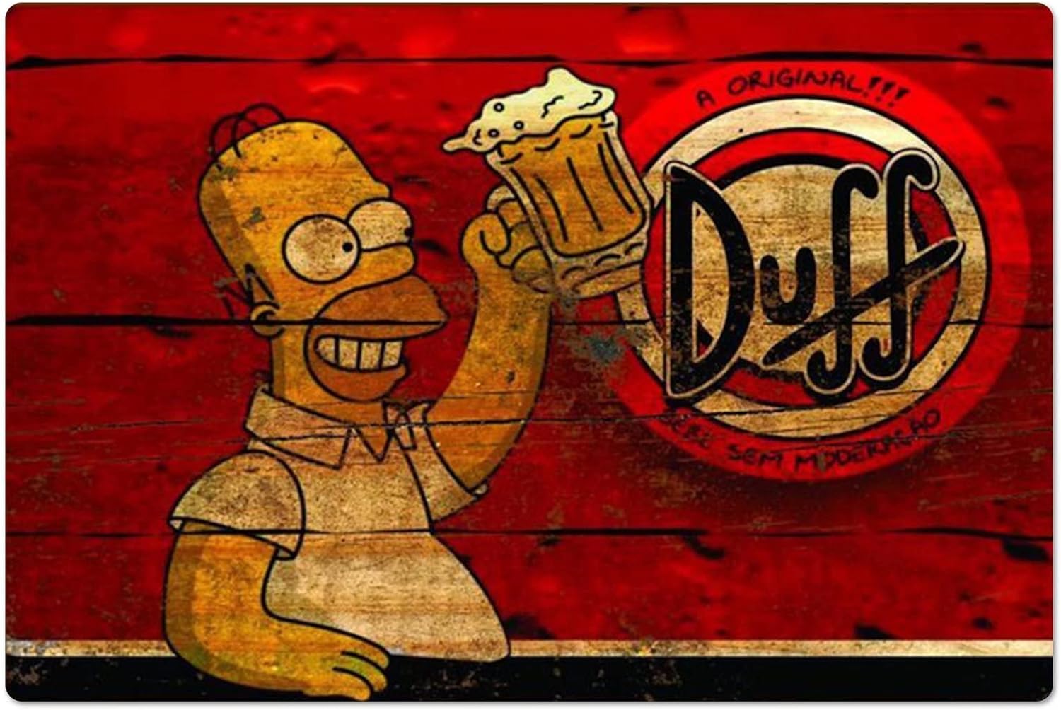 Home Gym Setup - Affiche métallique rétro Homer Duff Beer,