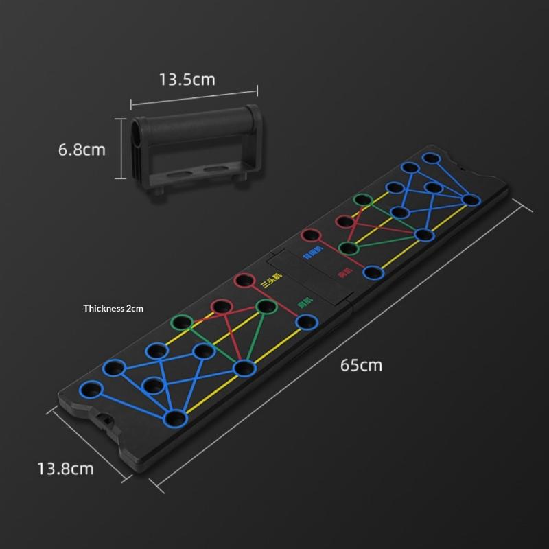Home Gym Outfit - Support de pompes multifonctionnel 24 trous