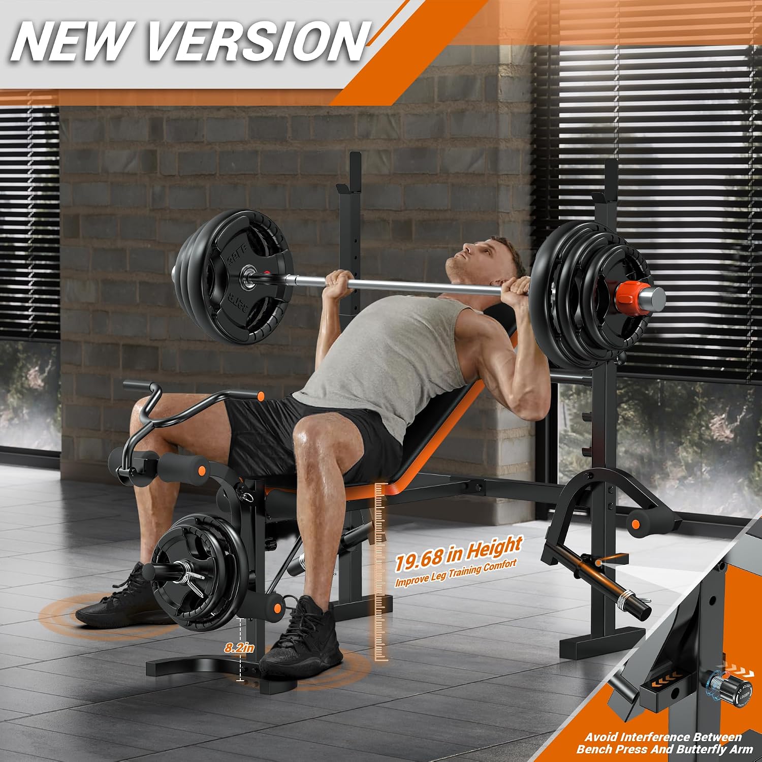 Banc de musculation 770 LBS av - Home Gym With Leg Press avis et prix