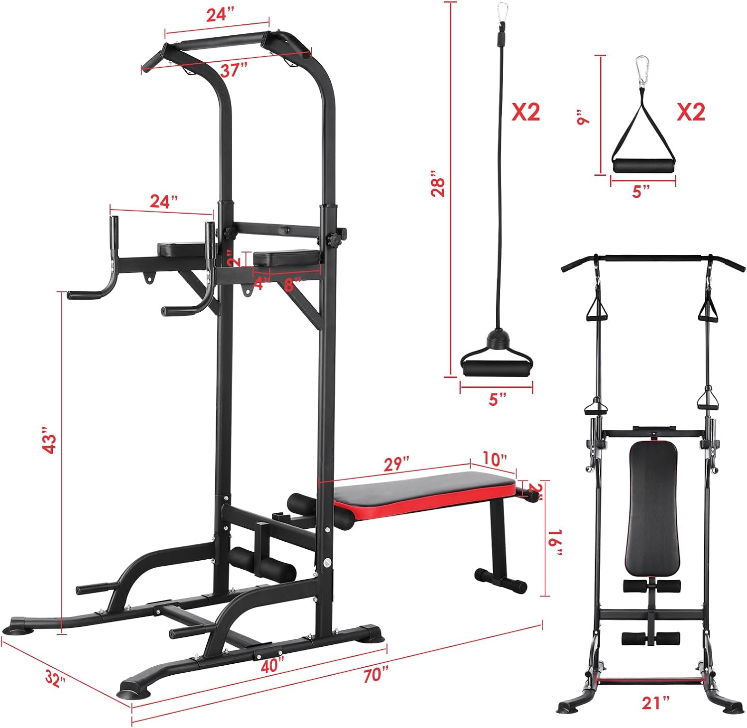 Tour de musculation avec banc, - Home Gym Pull Up Bar avis et prix