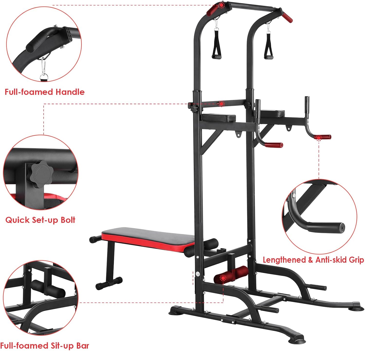 Tour de musculation avec banc, - Home Gym Pull Up Bar avis et prix