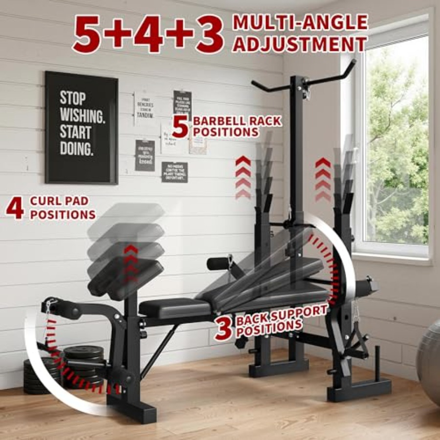 Ensemble banc de musculation p - Home Gym With Leg Press avis et prix