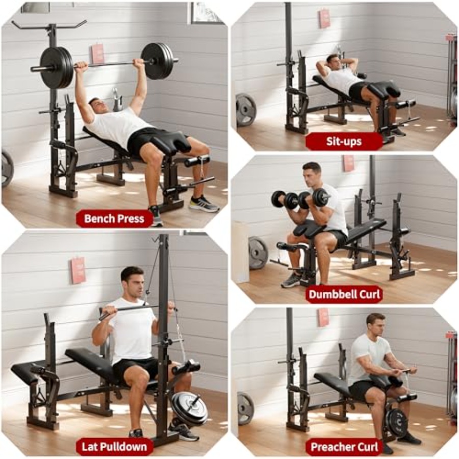 Ensemble banc de musculation p - Home Gym With Leg Press avis et prix
