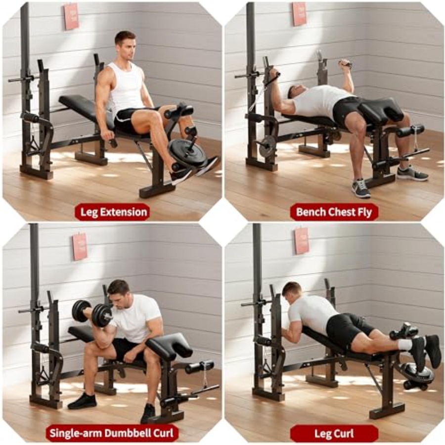 Ensemble banc de musculation p - Home Gym With Leg Press avis et prix