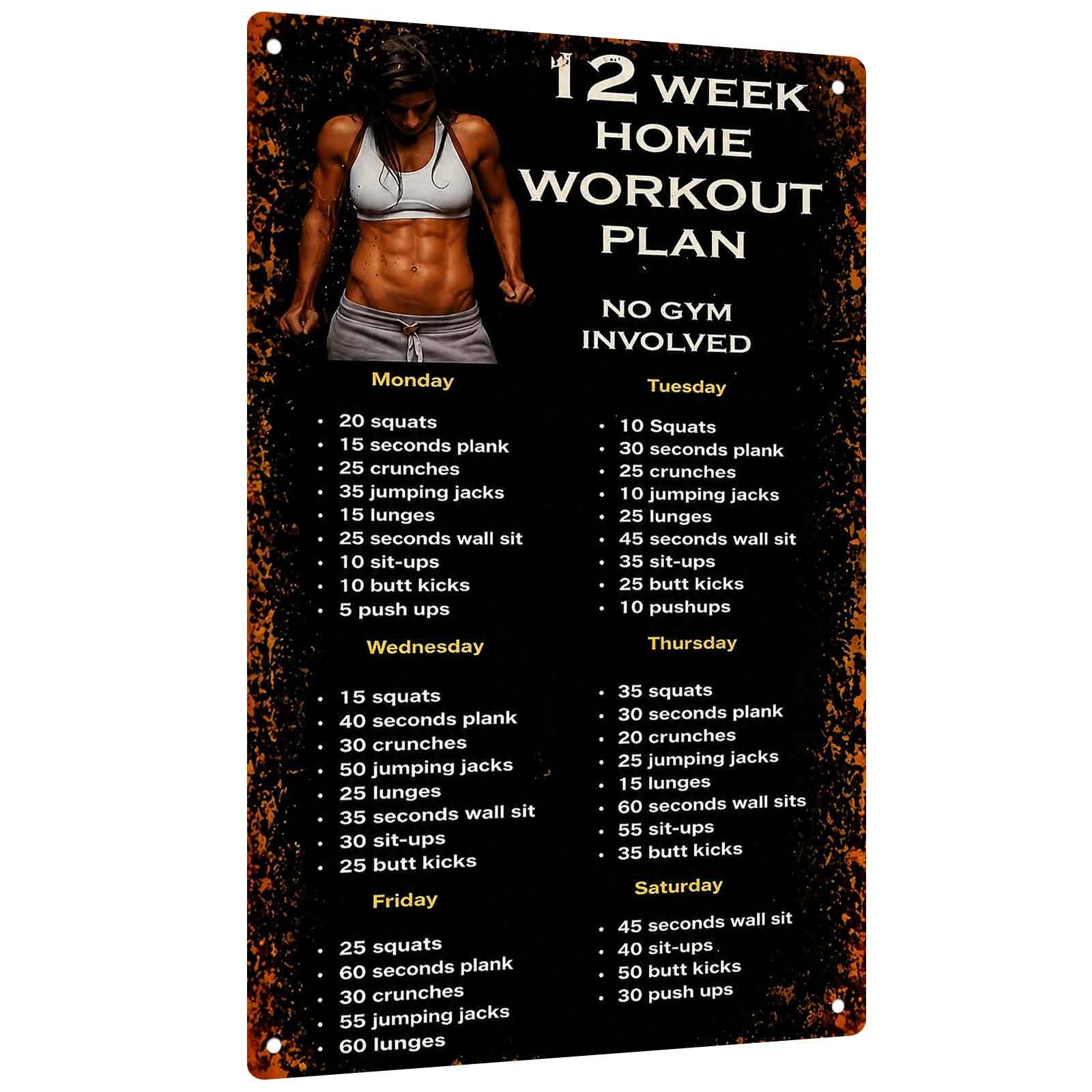 Panneau en aluminium pour plan - Workout Plan Home Gym avis et prix